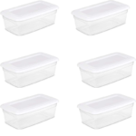 STERILITE 6-Quart Storage Bin Shoe Box - Clear (6)