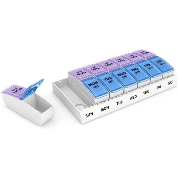 Ezy Dose Weekly AM/PM Travel Pill Organizer and Planner - Image 2